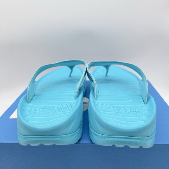 Hoka One One Ora Recovery Flip Flop Thong Sandal Scuba Blue Bellwether Men US 11 - Picture 7 of 10